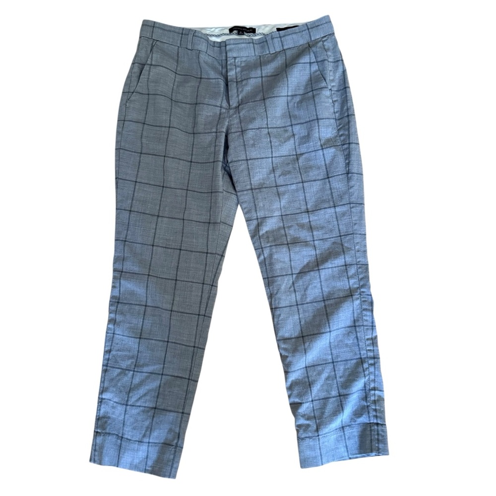 Banana Republic Avery Crop Wool Blend Plaid Pant Size 6 Fully Lined